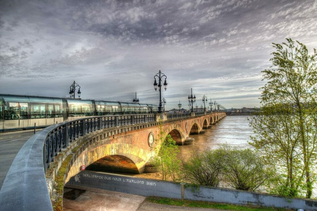 Bordeaux France historic bridge