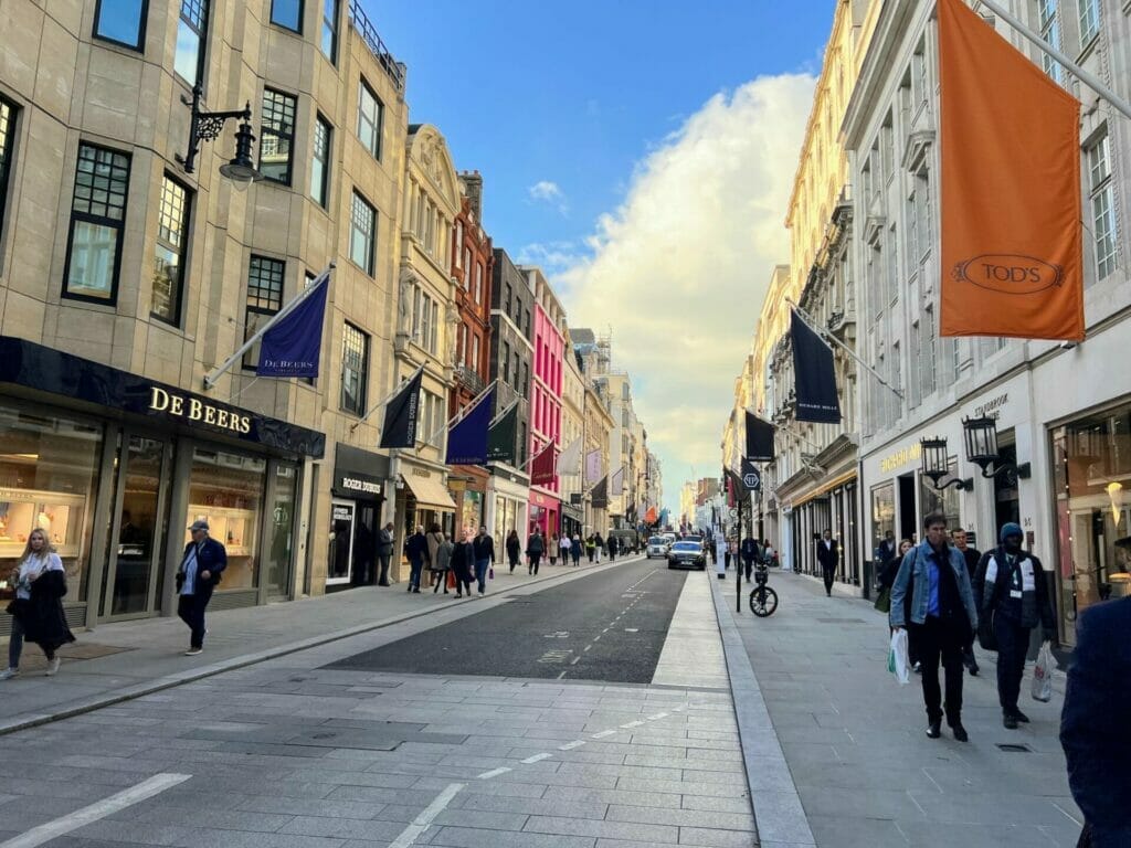 Bond Street London  home of luxury shopping