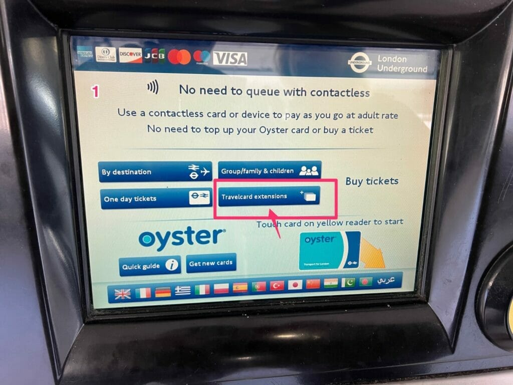 Visitor Oyster Card London travel